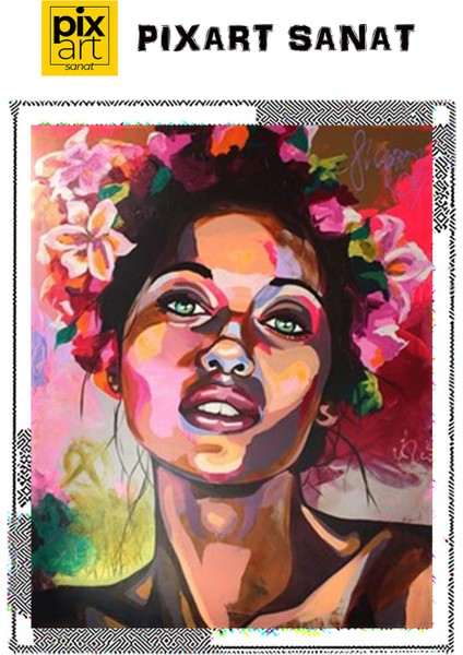Çiçekten Taç Pixart Sanat Elmas Mozaik Tablo Diamond Türkiye 41 x 51 cm fırsatları