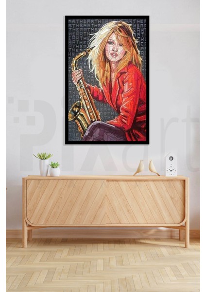Kırmızı Ceketli Kadın Pixart Sanat Elmas Mozaik Tablo Diamond Türkiye 48 x 74 cm fiyatları