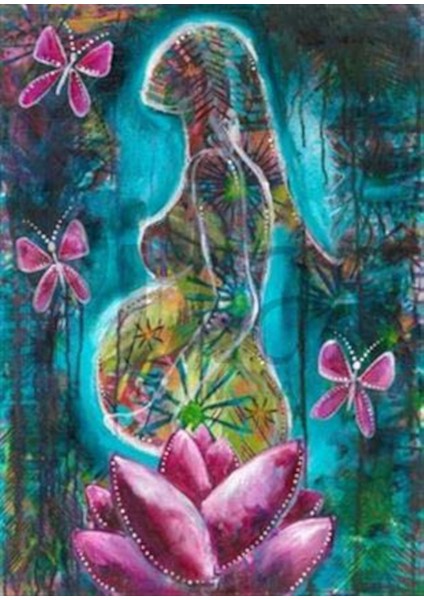 Güzel Bekleyiş Pixart Sanat Elmas Mozaik Tablo Diamond Türkiye 43 x 61 cm