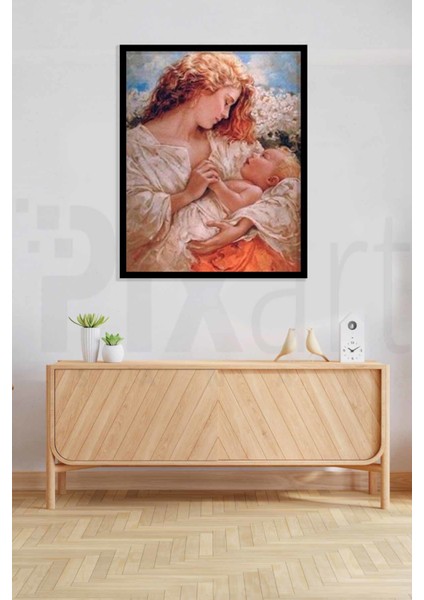 Anne ve Bebek Pixart Sanat Elmas Mozaik Tablo Diamond Türkiye 41 x 51 cm fiyatları