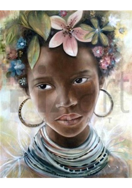 Çiçek Saçlı Kız 43 x 53 cm