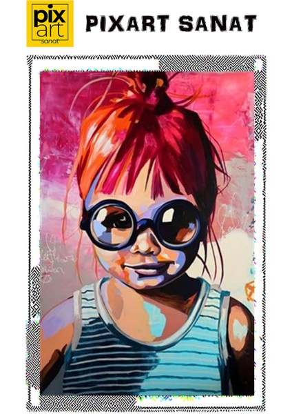 Yüzü Renkli Çocuk Pixart Sanat Elmas Mozaik Tablo Diamond Türkiye 36 x 53 cm fırsatları