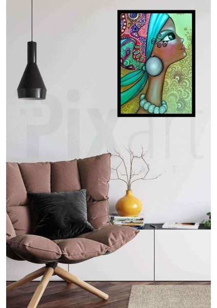 Gözü Nakışlı Kadın 41 x 56 cm