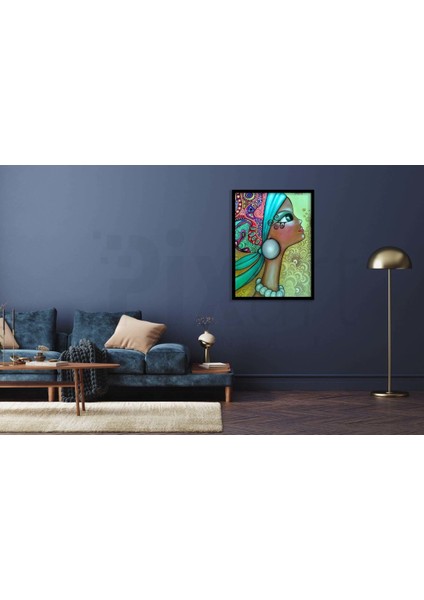 Gözü Nakışlı Kadın 41 x 56 cm