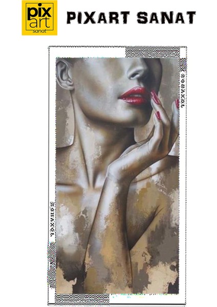 Bronz Kadın Pixart Sanat Elmas Mozaik Tablo Diamond Türkiye 38 x 76 cm fırsatları