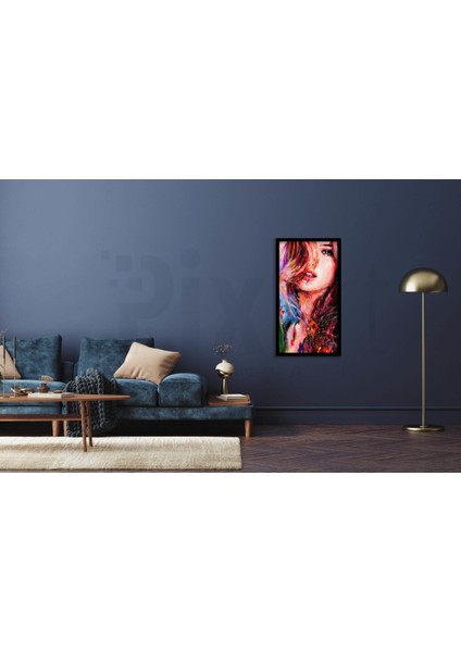 Renklerin Içindeki Kadın Pixart Sanat Elmas Mozaik Tablo Diamond Türkiye 38 x 66 cm fiyatları