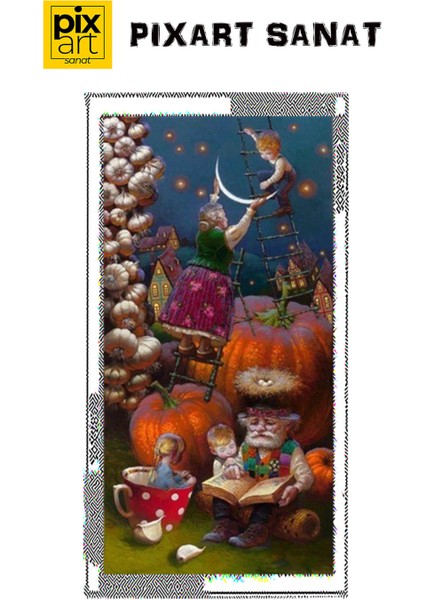 Dede ve Torunları Pixart Sanat Elmas Mozaik Tablo Diamond TÜRKIYE36 x 71 cm fırsatları