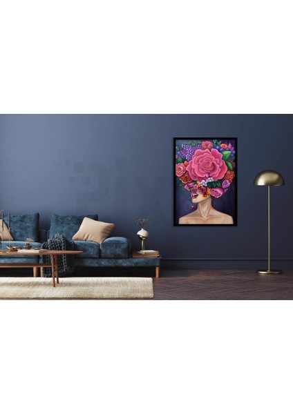 Başımda Çiçekler Pixart Sanat Elmas Mozaik Tablo Diamond Türkiye 43 x 61 cm fiyatları