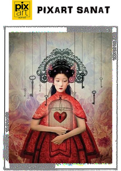 Çin Prensesi Pixart Sanat Elmas Mozaik Tablo Diamond Türkiye 46 x 58 cm fırsatları