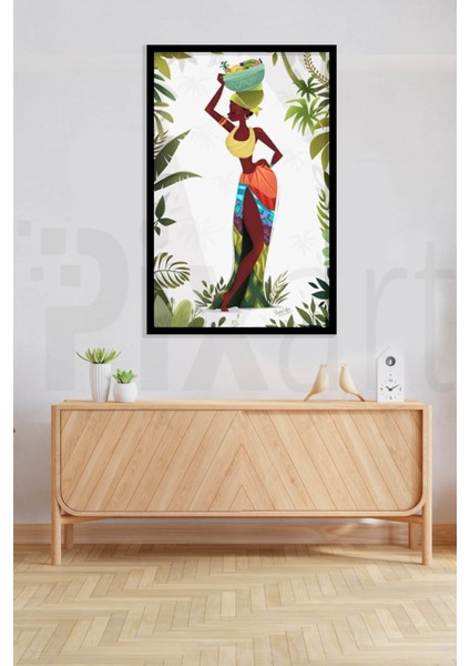 Renkli Afrikalı Kadın 38 x 58 cm modelleri