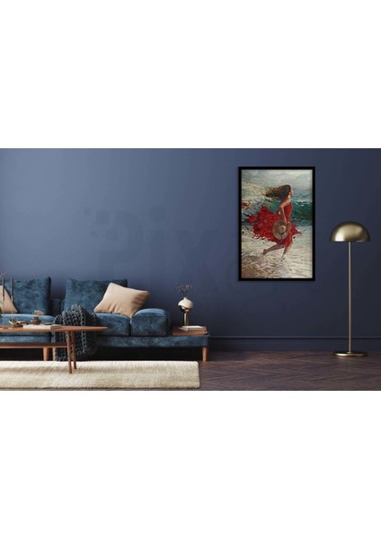 Dalgalar ve Kız 41 x 58 cm modelleri
