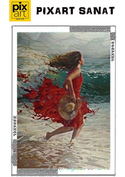 Dalgalar ve Kız 41 x 58 cm fırsatları