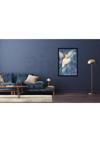 Kar ve Melek Pixart Sanat Elmas Mozaik Tablo Diamond Türkiye 43*58