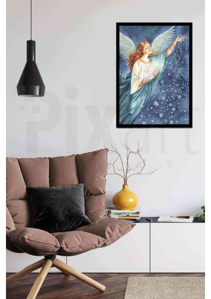 Kar ve Melek Pixart Sanat Elmas Mozaik Tablo Diamond Türkiye 43*58