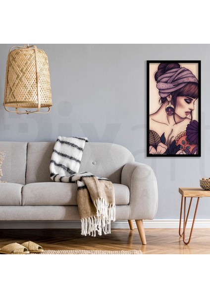 Bandanalı Kız Pixart Sanat Elmas Mozaik Tablo Diamond Türkiye 28 x 51 cm modelleri