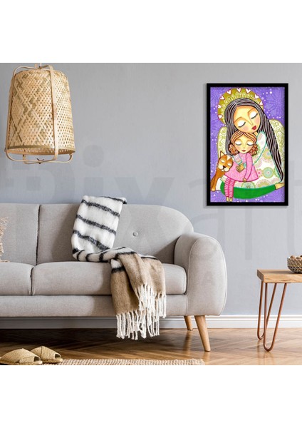 Anne Çocuk Pixart Sanat Elmas Mozaik Tablo Diamond Türkiye 43 x 64 cm fiyatları