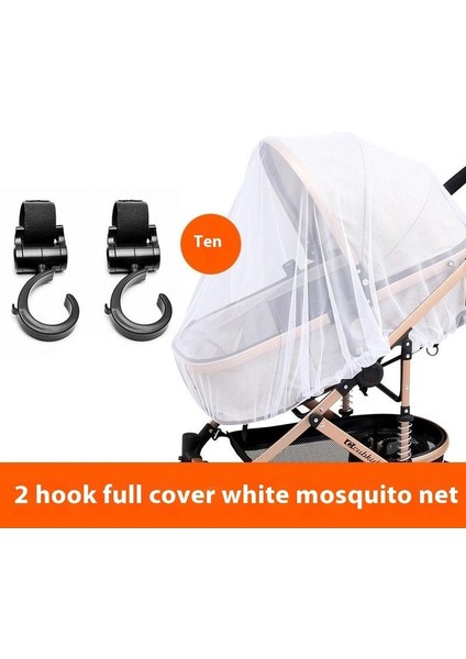 Pram Cibinlik Bebek Arabası Sivrisinek Örtüsü Güneşlik Örtüsü Nakış Büyütülmüş Yoğun Ağ (Yurt Dışından)
