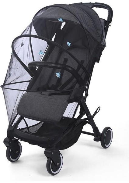 Pram Cibinlik Bebek Arabası Sivrisinek Örtüsü Güneşlik Örtüsü Nakış Büyütülmüş Yoğun Ağ (Yurt Dışından)