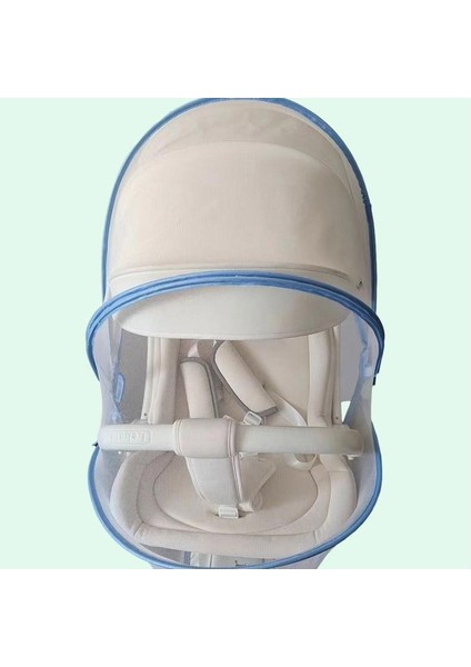 Pram Cibinlik Bebek Arabası Sivrisinek Örtüsü Güneşlik Örtüsü Nakış Büyütülmüş Yoğun Ağ (Yurt Dışından)
