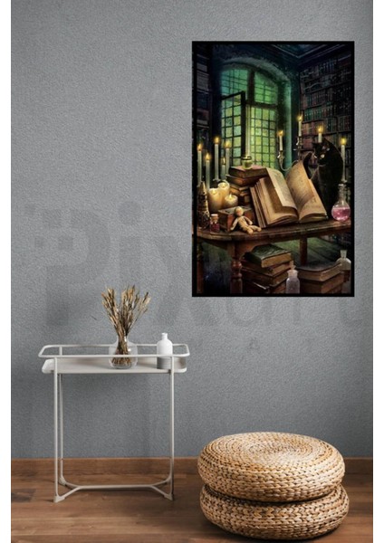 Sihirbaz Çalışma Odası Pixart Sanat Elmas Mozaik Tablo Diamond Türkiye 40*63 modelleri