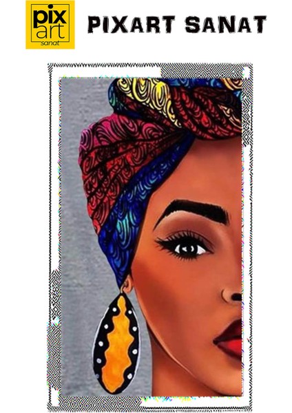 Renkli Kadın Pixart Sanat Elmas Mozaik Tablo Diamond Türkiye 25*53 fırsatları