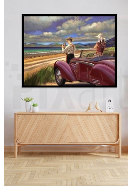 Arabada Manzaraı Izleyen Çift Pixart Sanat Elmas Mozaik Tablo Diamond Türkiye 66*53 modelleri