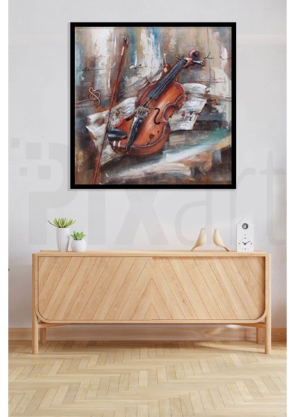 Keman Pixart Sanat Elmas Mozaik Tablo Diamond Türkiye 63*63 fiyatları