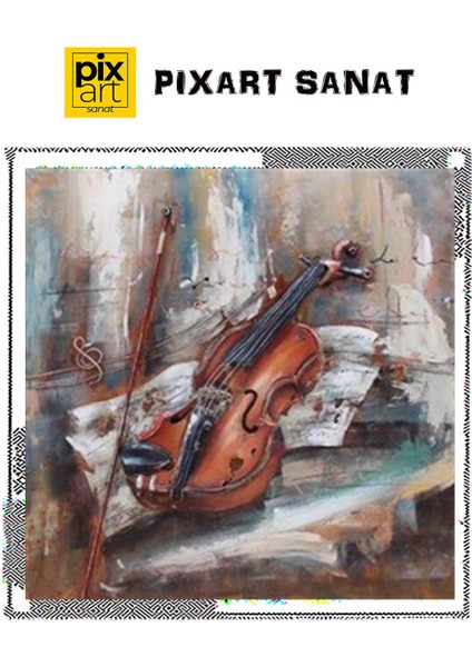 Keman Pixart Sanat Elmas Mozaik Tablo Diamond Türkiye 63*63 fırsatları