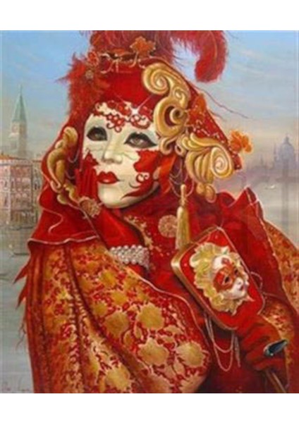 Maskeli Balo Pixart Sanat Elmas Mozaik Tablo Diamond Türkiye 46 x 58 cm