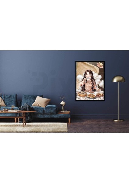 Çay Zamanı Pixart Sanat Elmas Mozaik Tablo Diamond Türkiye 48*63 modelleri