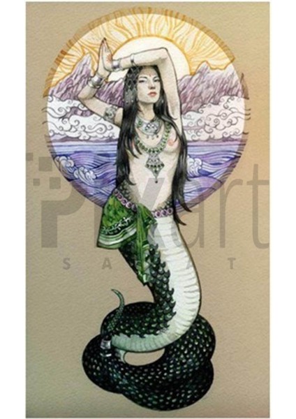 Yılan Kadın Pixart Sanat Elmas Mozaik Tablo Diamond Türkiye 50*82