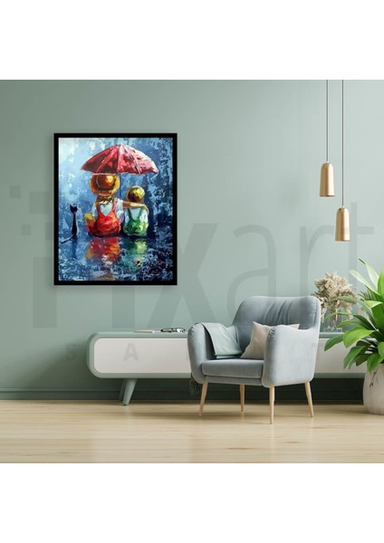 Şemsiye Altında Çocuklar Pixart Sanat Elmas Mozaik Tablo Diamond Türkiye 63*76 fiyatları