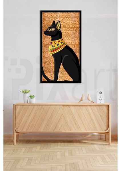 Antik Mısır Kedi Pixart Sanat Elmas Mozaik Tablo Diamond Türkiye 48*83