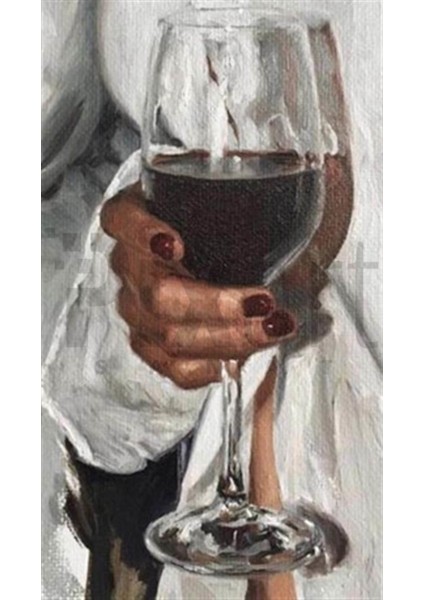 Kadeh Pixart Sanat Elmas Mozaik Tablo Diamond Türkiye 28 x 51 cm