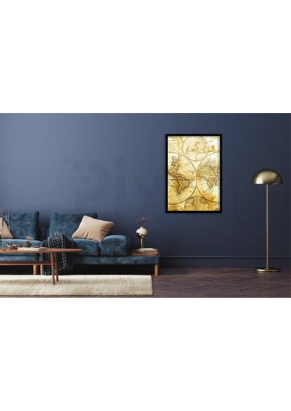 Ilk Çizimlerden Dünya Haritası Pixart Sanat Elmas Mozaik Tablo Diamond Türkiye 60*83 modelleri