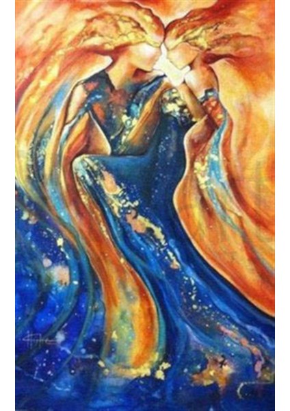 Renkler Eşliğinde Dans Pixart Sanat Elmas Mozaik Tablo Diamond Türkiye 48*76