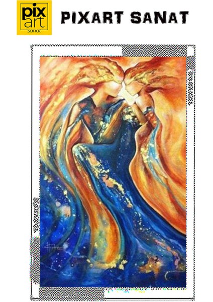 Renkler Eşliğinde Dans Pixart Sanat Elmas Mozaik Tablo Diamond Türkiye 48*76 fırsatları