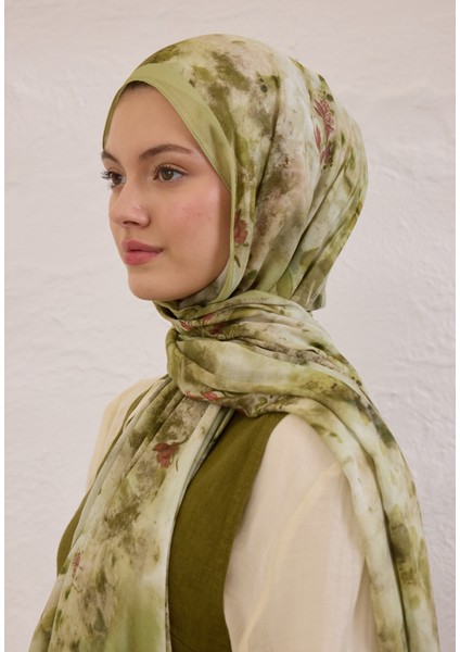 Naomı Desen Rami Şal Soft Yeşil modelleri