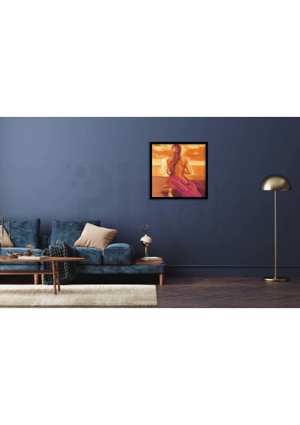 Güneşin Doğuşunu Izleyen Kadın Pixart Sanat Elmas Mozaik Tablo Diamond Türkiye 55*55 modelleri