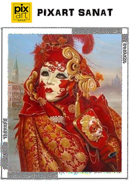Maskeli Balo Pixart Sanat Elmas Mozaik Tablo Diamond Türkiye 46 x 58 cm fırsatları