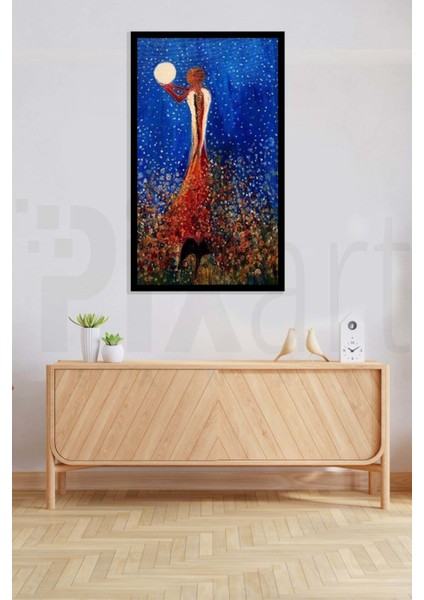 Dolunay ve Kadın Pixart Sanat Elmas Mozaik Tablo Diamond Türkiye 40*68 modelleri