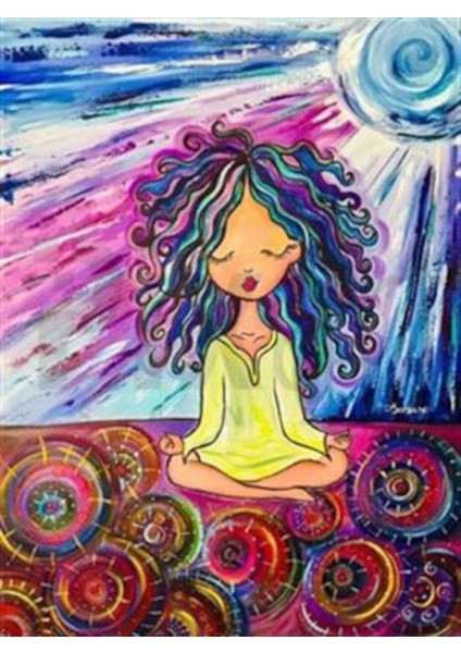 Renkli Yogi Pixart Sanat Elmas Mozaik Tablo Diamond Türkiye 53 x 74 cm