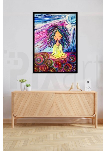 Renkli Yogi Pixart Sanat Elmas Mozaik Tablo Diamond Türkiye 53 x 74 cm modelleri