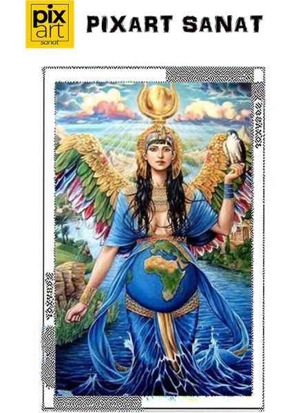 Mısırlı Kadın Pixart Sanat Elmas Mozaik Tablo Diamond Türkiye 45*70 fırsatları
