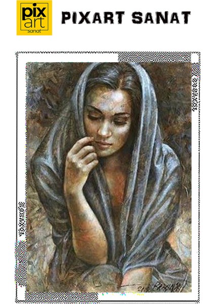 Mistik Kadın Pixart Sanat Elmas Mozaik Tablo Diamond Türkiye 50*51 fırsatları