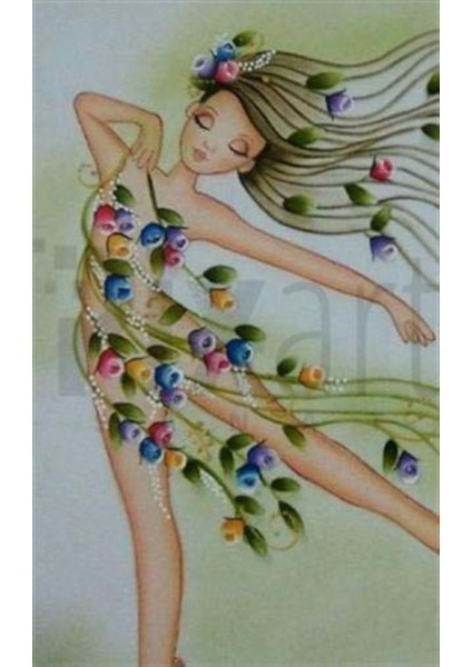 Dans Eden Kız Pixart Sanat Elmas Mozaik Tablo Diamond Türkiye 38*60