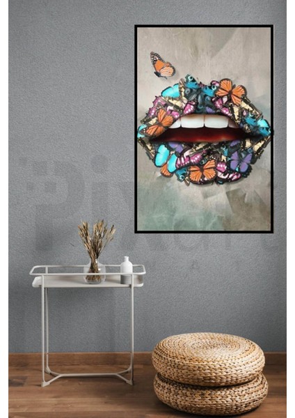 Kelebeklerden Dudak Pixart Sanat Elmas Mozaik Tablo Diamond Türkiye 50*73 modelleri