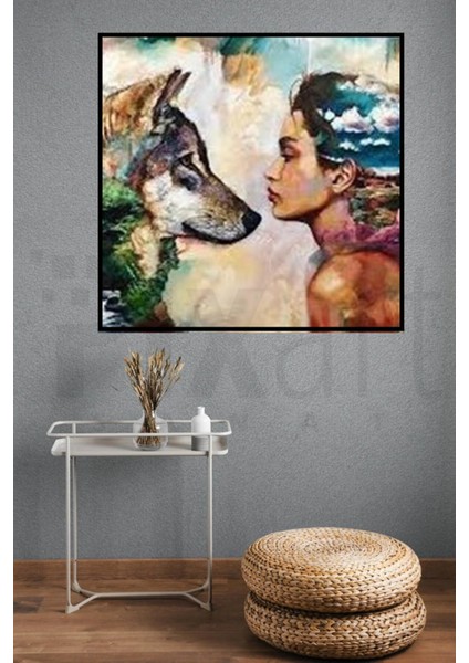 Kurt ve Kadın Pixart Sanat Elmas Mozaik Tablo Diamond Türkiye 50*50 modelleri