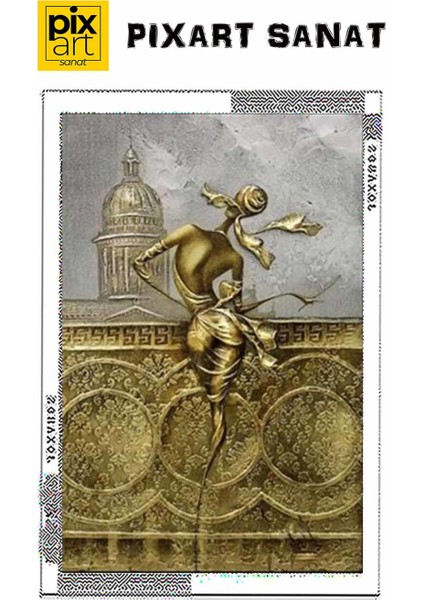 Altın Kadın Pixart Sanat Elmas Mozaik Tablo Diamond Türkiye 45*65 fırsatları