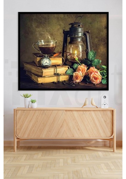 Kitap Köşesi Pixart Sanat Elmas Mozaik Tablo Diamond Türkiye 60*53 modelleri